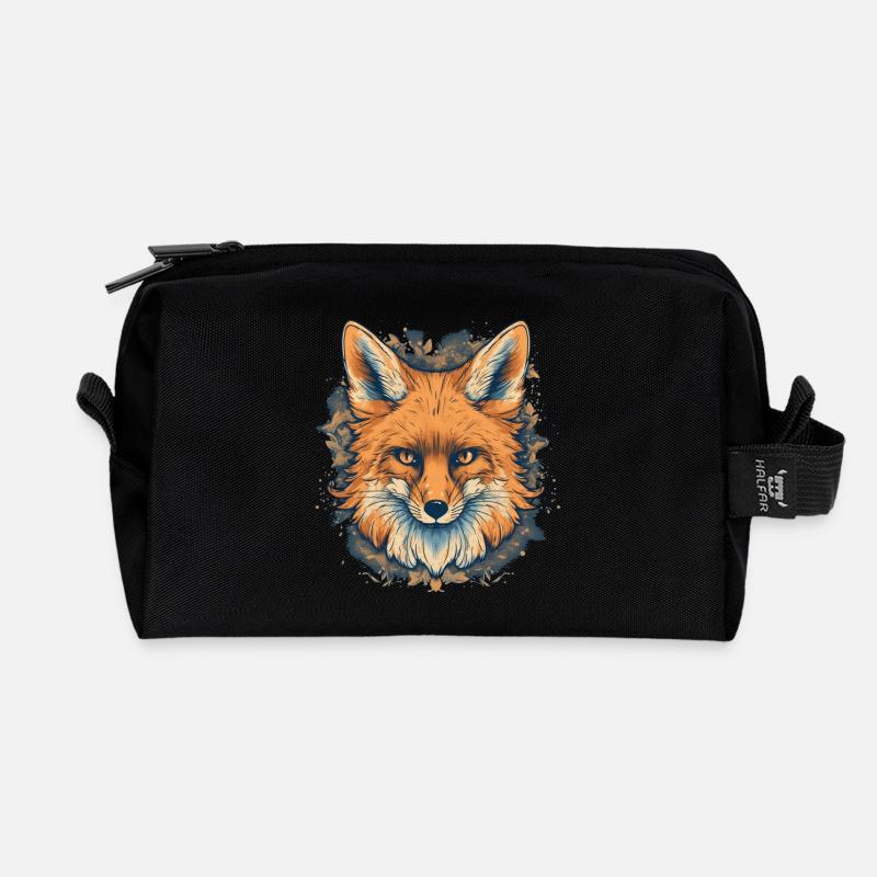 Fuchs - Recycelte Kulturtasche - Schwarz