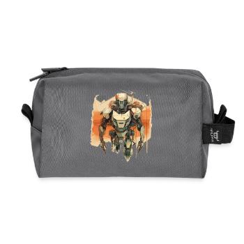 Mecha - Recycled Toiletry Zip Bag - anthracite - Front