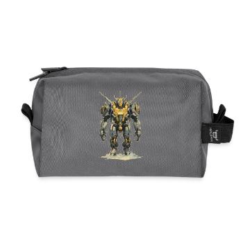 Mecha - Recycled Toiletry Zip Bag - anthracite - Front