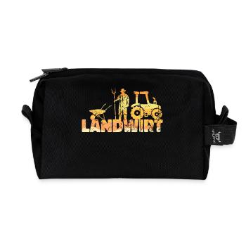 Landmaschinen Landwirt Statement Traktor Bauernhof - Recycelte Kulturtasche - Schwarz - Vorne