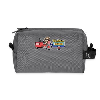 Farmer Tractor Field Farm Country Life Organic Farmer - Recycled Toiletry Zip Bag - anthracite - Front