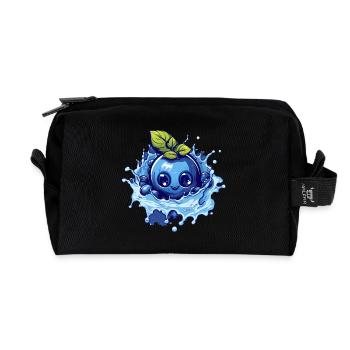 Blaubeere - Recycelte Kulturtasche - Schwarz - Vorne