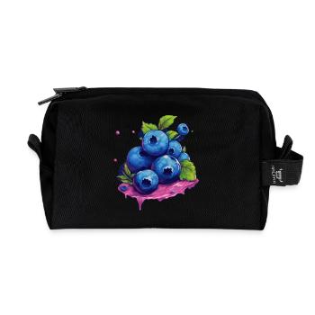 Blaubeere - Recycelte Kulturtasche - Schwarz - Vorne