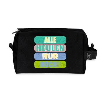 LARMOYANT WEINERLICH - HEULEN SPRÜCHE - LARMOYANZ - Recycelte Kulturtasche - Schwarz - Vorne