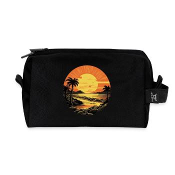 Strand - Recycelte Kulturtasche - Schwarz - Vorne
