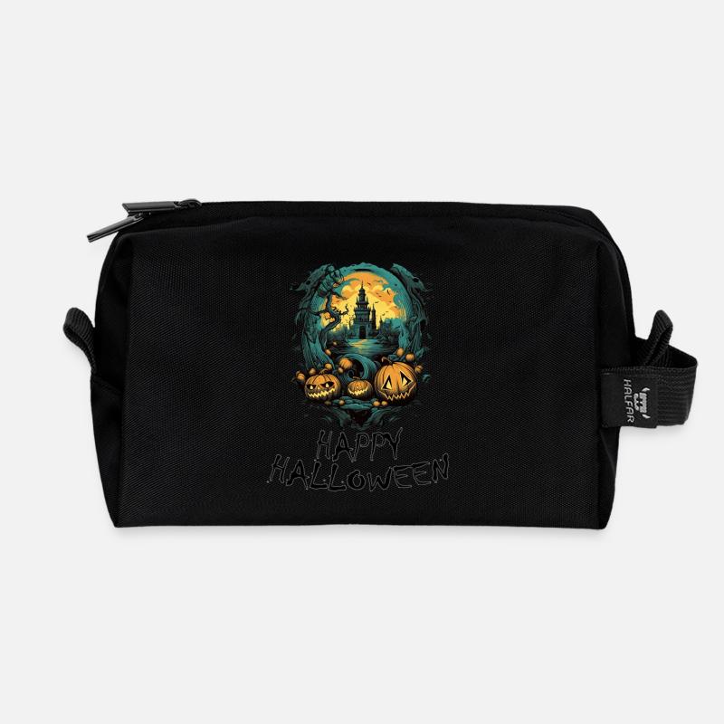 Halloween - Happy Halloween - Recycelte Kulturtasche - Schwarz