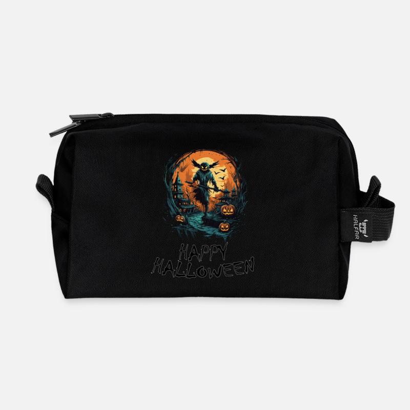 Halloween - Happy Halloween - Recycelte Kulturtasche - Schwarz