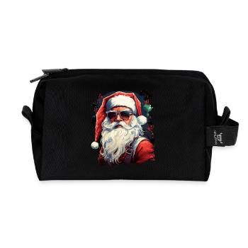 Santa Claus - Recycled Toiletry Zip Bag - black - Front