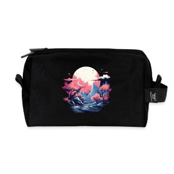Paysage - Trousse de toilette en tissu recyclé - noir - Devant