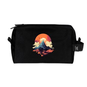Paysage - Trousse de toilette en tissu recyclé - noir - Devant