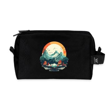 Paysage - Trousse de toilette en tissu recyclé - noir - Devant