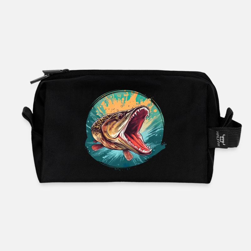 Hecht - Recycelte Kulturtasche - Schwarz