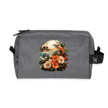 Tropisch - Recycelte Kulturtasche - Anthrazit - Vorne