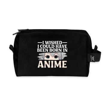 Anime Serien Design - Recycelte Kulturtasche - Schwarz - Vorne