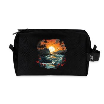Tropisch - Recycelte Kulturtasche - Schwarz - Vorne