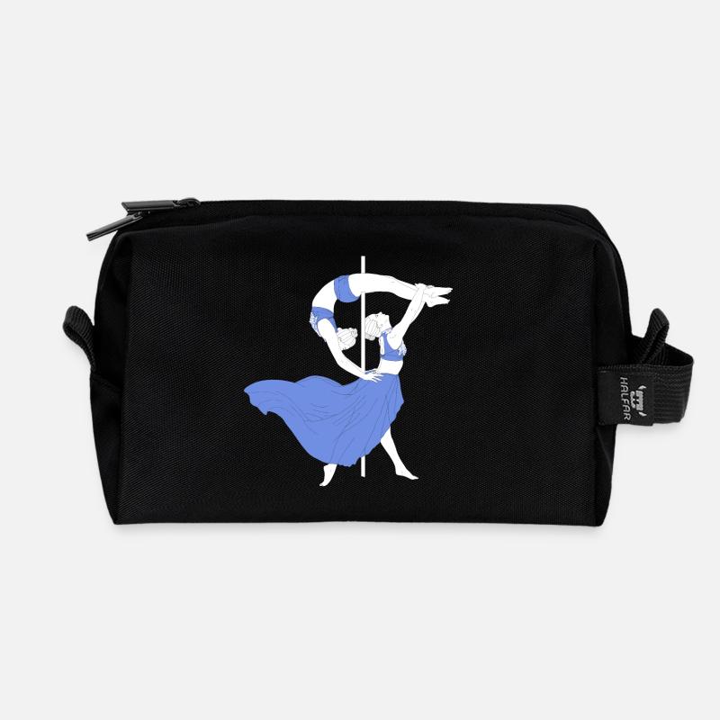 Pole Dance Blue Impression - Trousse de toilette en tissu recyclé - noir