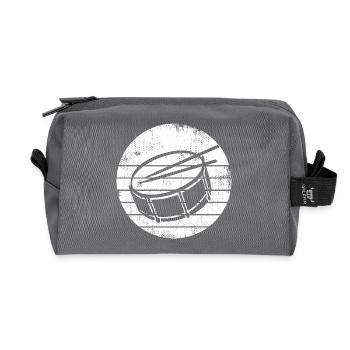 Snare Drum Zeichnung - Recycelte Kulturtasche - Anthrazit - Vorne