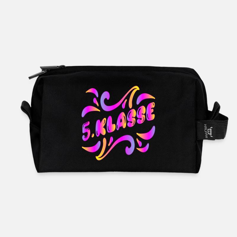 5. Klasse - SCHULWECHSEL - Recycelte Kulturtasche - Schwarz