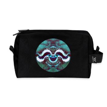 Nature Mandala Coquille Souriante - Trousse de toilette en tissu recyclé - noir - Devant