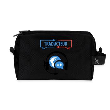 Traducteur - Trousse de toilette en tissu recyclé - noir - Devant