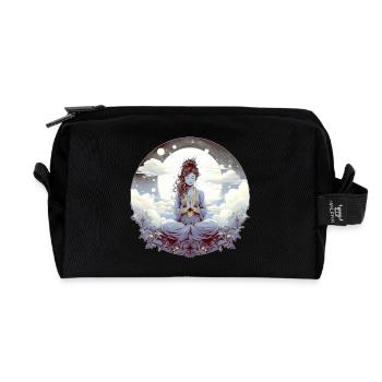 Meditation - Recycled Toiletry Zip Bag - black - Front