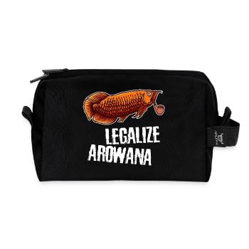 Fish Statement Pets Pet Animals - Recycled Toiletry Zip Bag - black - Front