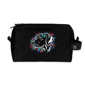 Haustiere Hund Lieblingstier Kuscheltier Heimtier - Recycelte Kulturtasche - Schwarz - Vorne