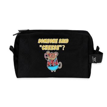 Mouse Statement Pets Lap Animal Pets Pet - Recycled Toiletry Zip Bag - black - Front