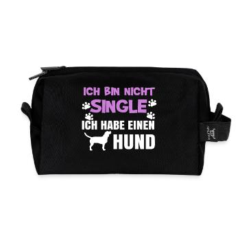 Lieblingstier Hund Statement Kuscheltier Haustiere - Recycelte Kulturtasche - Schwarz - Vorne