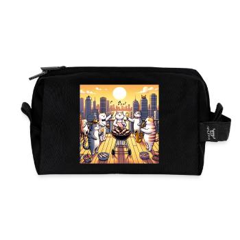 Barbecue pour chat - Trousse de toilette en tissu recyclé - noir - Devant