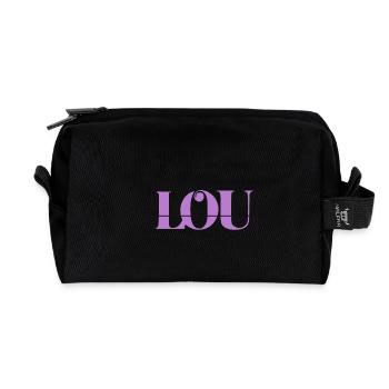 Lou - Trousse de toilette en tissu recyclé - noir - Devant