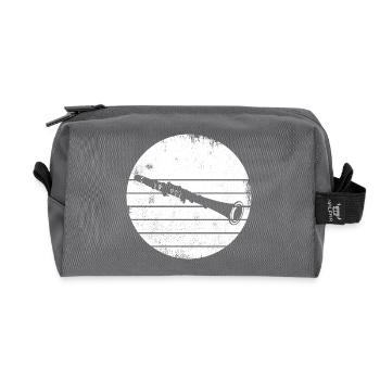 Esquisse de clarinette - Trousse de toilette en tissu recyclé - anthracite - Devant