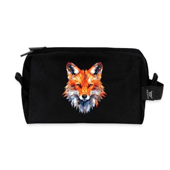 Renard, Polygone, Renards, Forêt, Renard Arctique, Animal - Trousse de toilette en tissu recyclé - noir - Devant