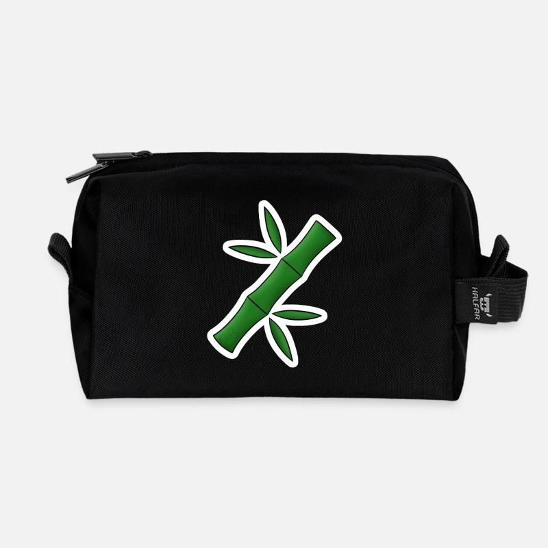 Bambus! - Recycelte Kulturtasche - Schwarz
