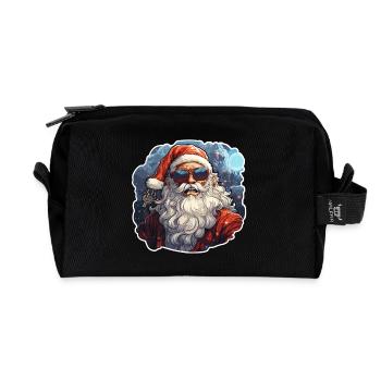 Weihnachtsmann - Illustration - Recycelte Kulturtasche - Schwarz - Vorne