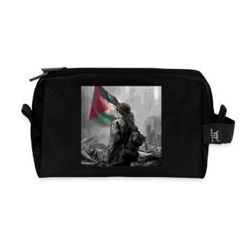 Freedom Free Palestine - Recycled Toiletry Zip Bag - black - Front