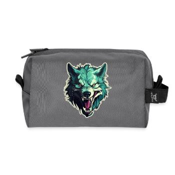 Wolf - Illustration - Recycelte Kulturtasche - Anthrazit - Vorne