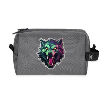 Wolf - Illustration - Recycelte Kulturtasche - Anthrazit - Vorne