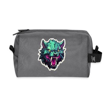 Wolf - Illustration - Recycelte Kulturtasche - Anthrazit - Vorne