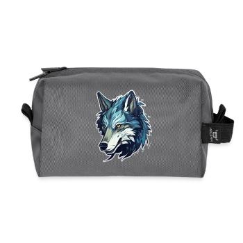 Wolf - Illustration - Recycelte Kulturtasche - Anthrazit - Vorne
