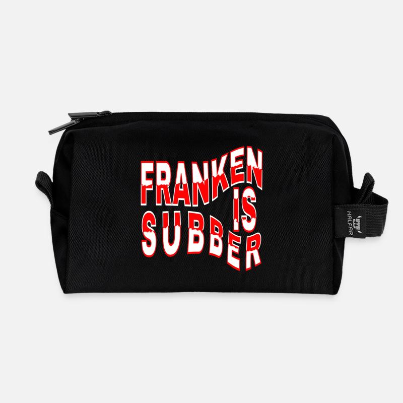 Franken is Subber - Franken ist Super - fei schee - Recycelte Kulturtasche - Schwarz