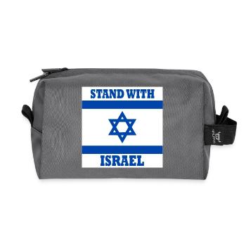 Stand with israel - Trousse de toilette en tissu recyclé - anthracite - Devant