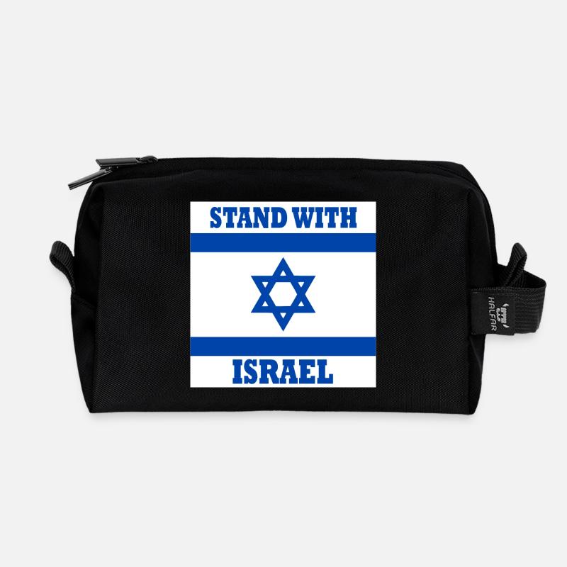 Stand with israel - Recycelte Kulturtasche - Schwarz