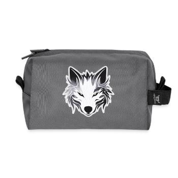 Wolf - Illustration - Recycelte Kulturtasche - Anthrazit - Vorne