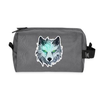 Wolf - Illustration - Recycelte Kulturtasche - Anthrazit - Vorne