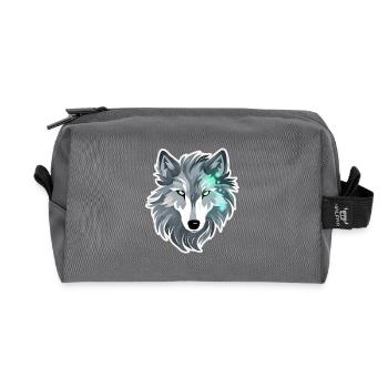 Wolf - Illustration - Recycelte Kulturtasche - Anthrazit - Vorne