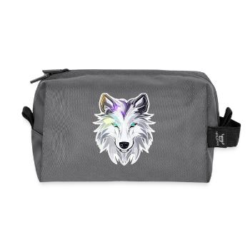 Wolf - Illustration - Recycelte Kulturtasche - Anthrazit - Vorne