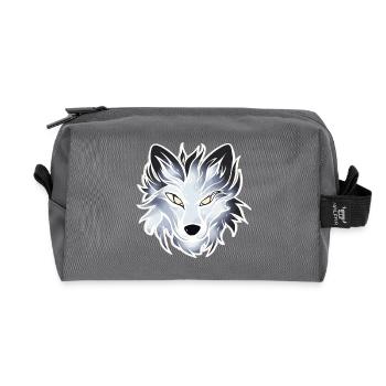 Wolf - Illustration - Recycelte Kulturtasche - Anthrazit - Vorne