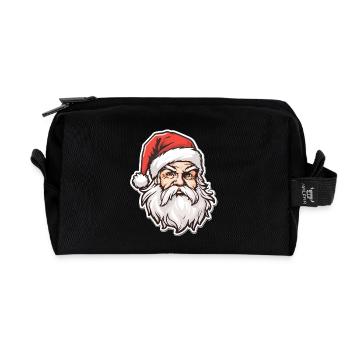 Santa Claus - illustration - Recycled Toiletry Zip Bag - black - Front