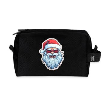 Weihnachtsmann - Illustration - Recycelte Kulturtasche - Schwarz - Vorne